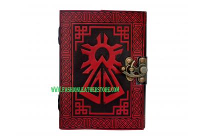 Blank Diary Notebook Shadow Book Celtic Handmade Leather Bound Journal Vintage 
